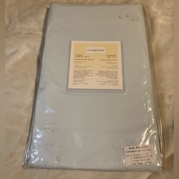 Le Telerie Toscane King size sheet set 470 Thread count - Picture 4 of 6